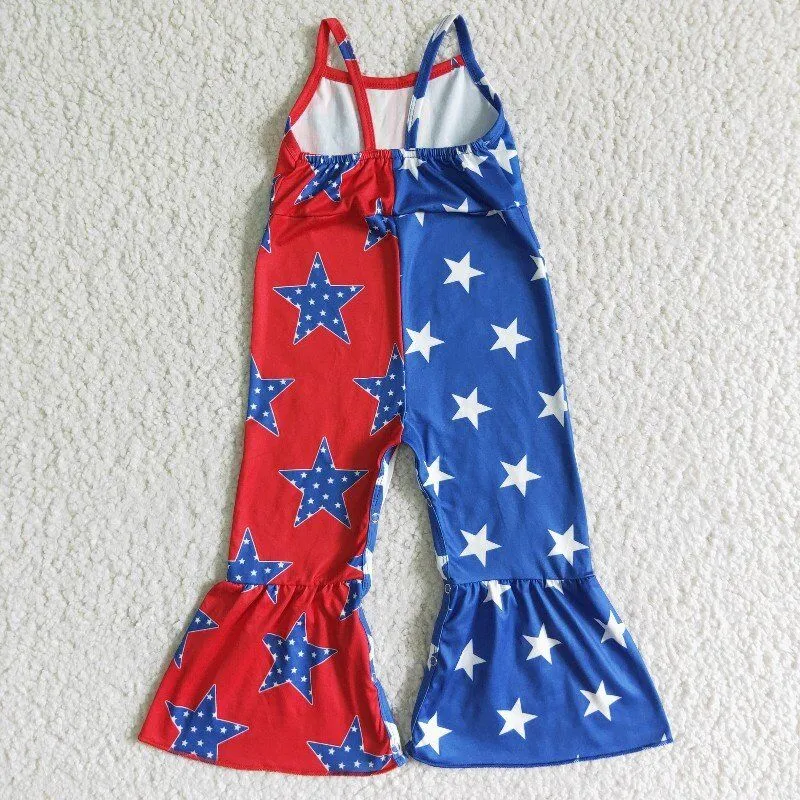 4th of July girls star jumpsuit SR0058