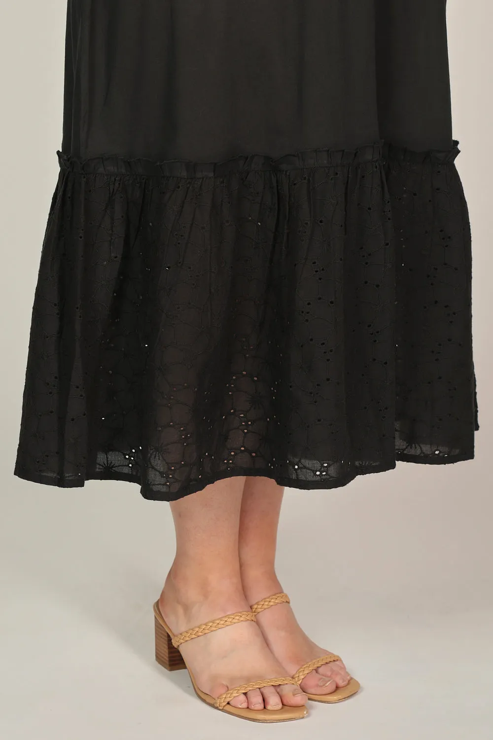 Alison Broderie Anglaise Dress in Black