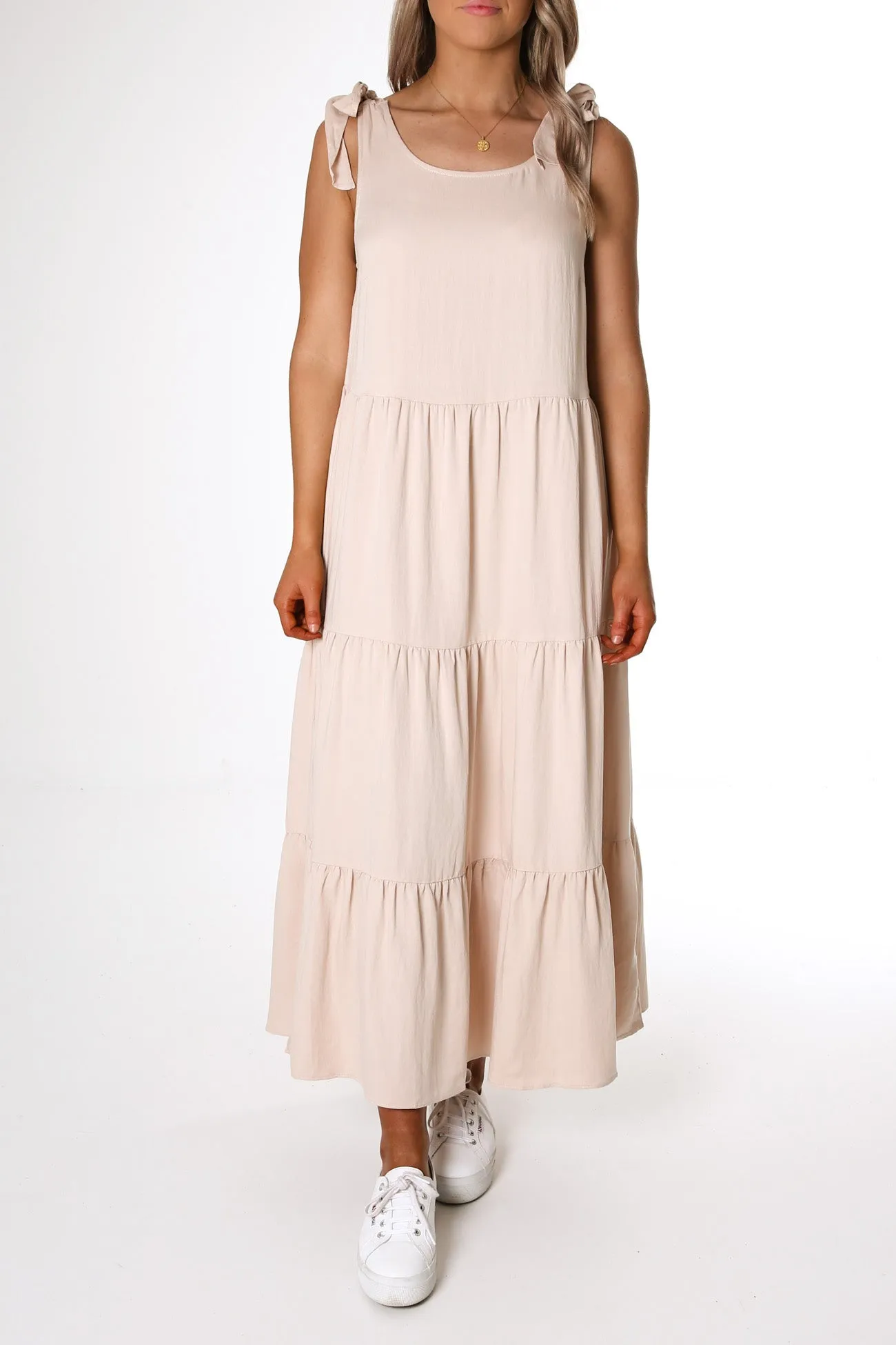 Alistair Midi Dress Beige