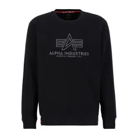 Alpha Industries Basic Sweater Embroidery schwarz gun metal