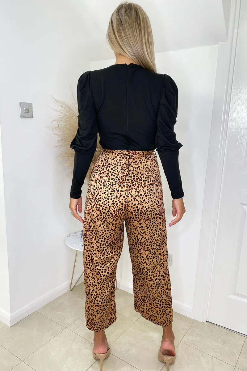 Animal Print Long Sleeve 2 in 1 Jumpsuit