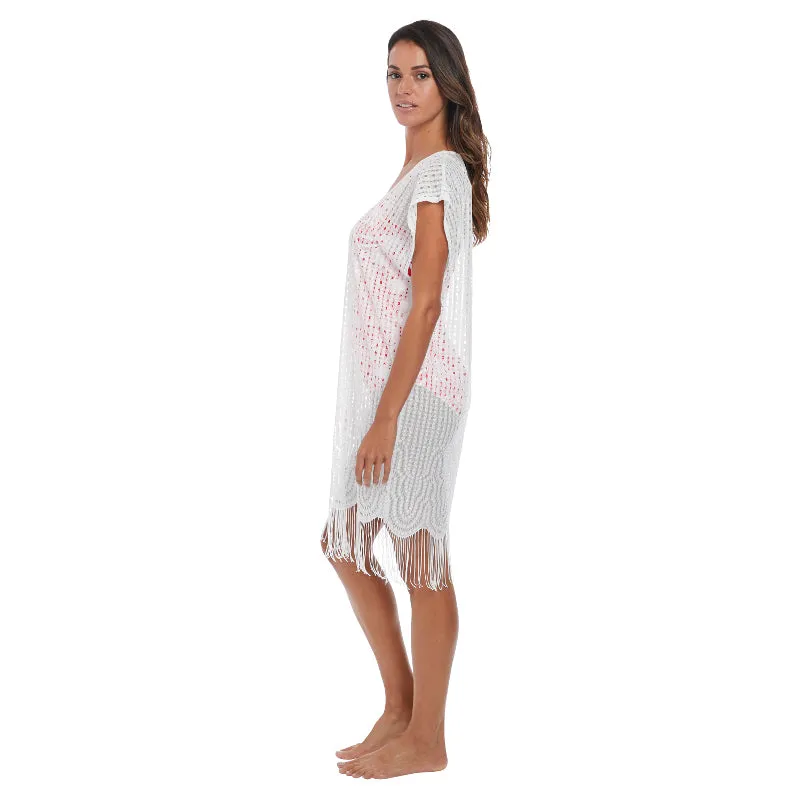 Antheia White Tunic Beach Cover-Up - Fantasie Swim