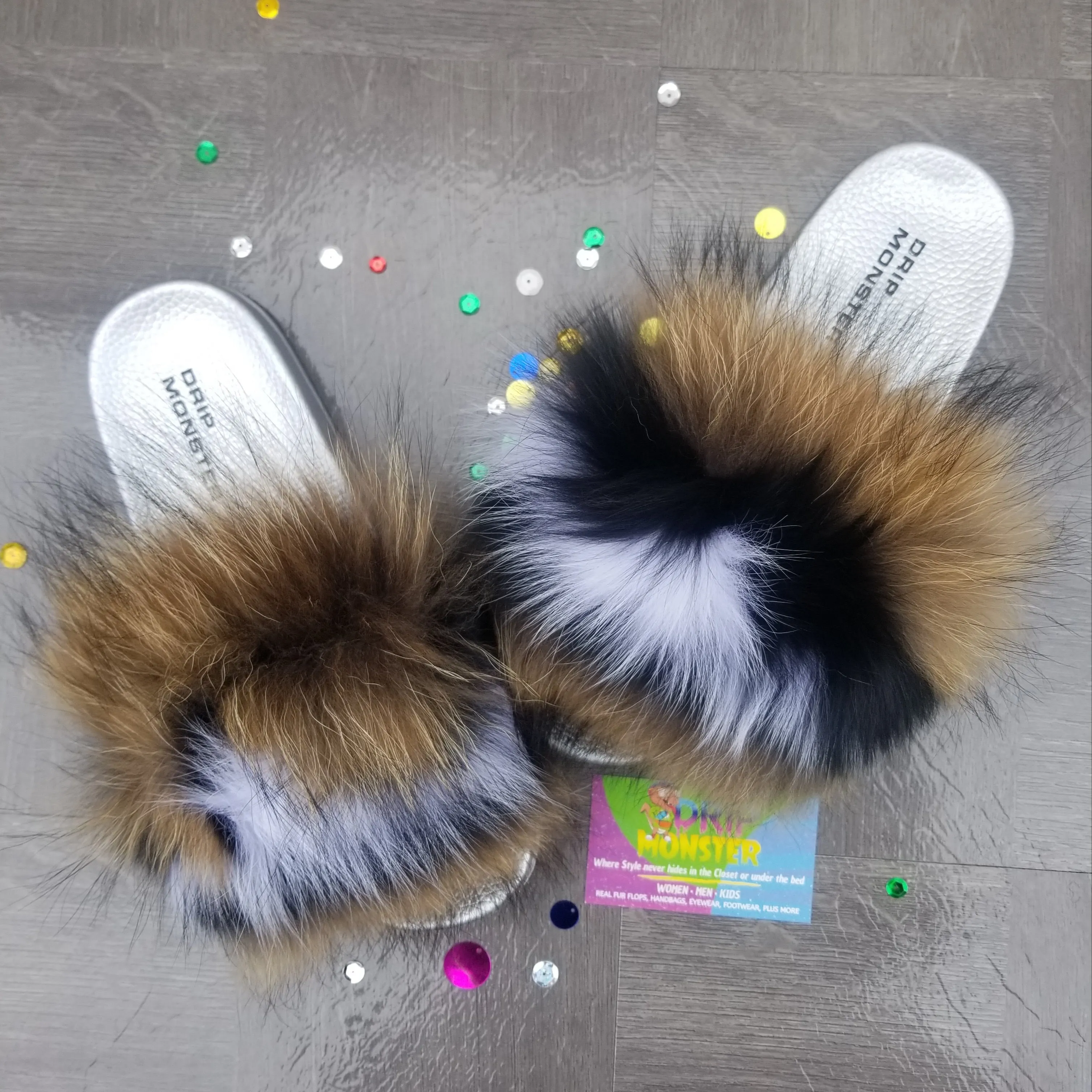 Big Fur "Gimme S’mores" Cozy Fluffy Fur Flops for Women