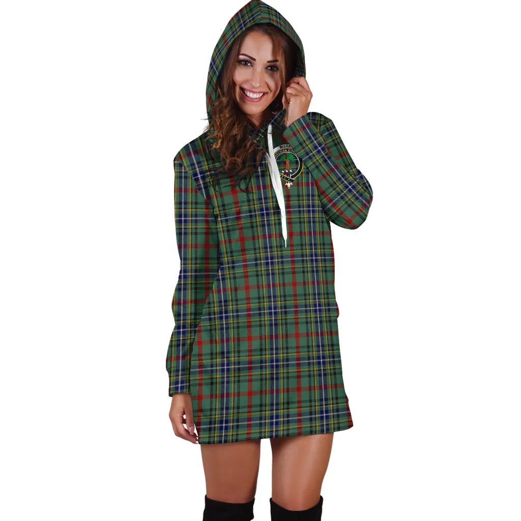 Bisset Tartan Hoodie Dress with Family Crest