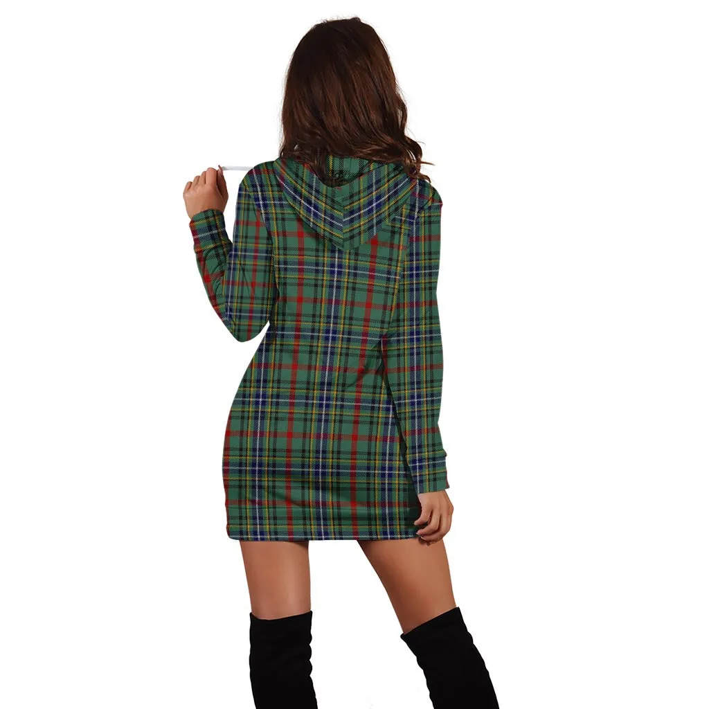 Bisset Tartan Hoodie Dress with Family Crest