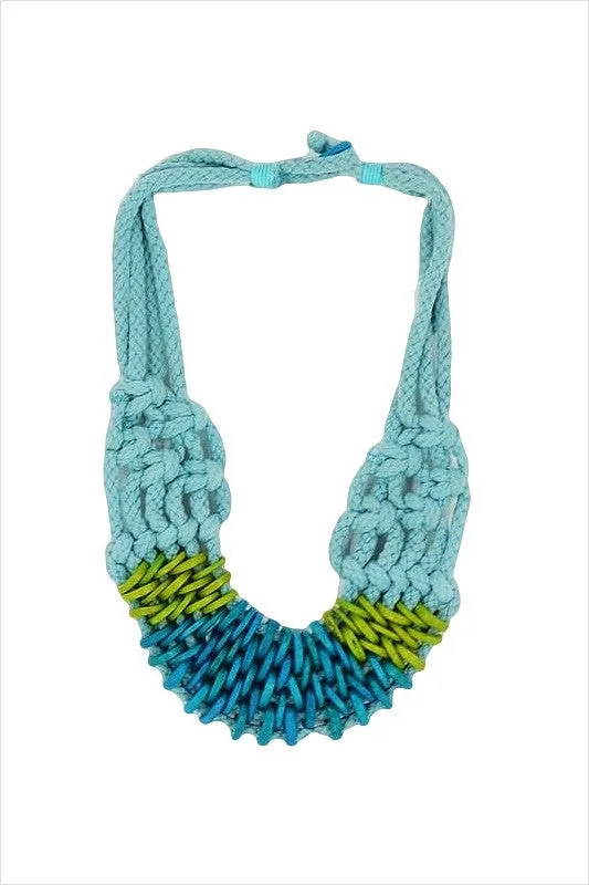 Blue Green Short Necklace