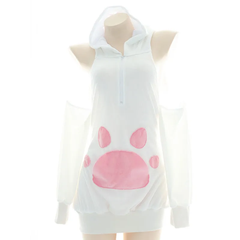 Bunny Open back Hoodie