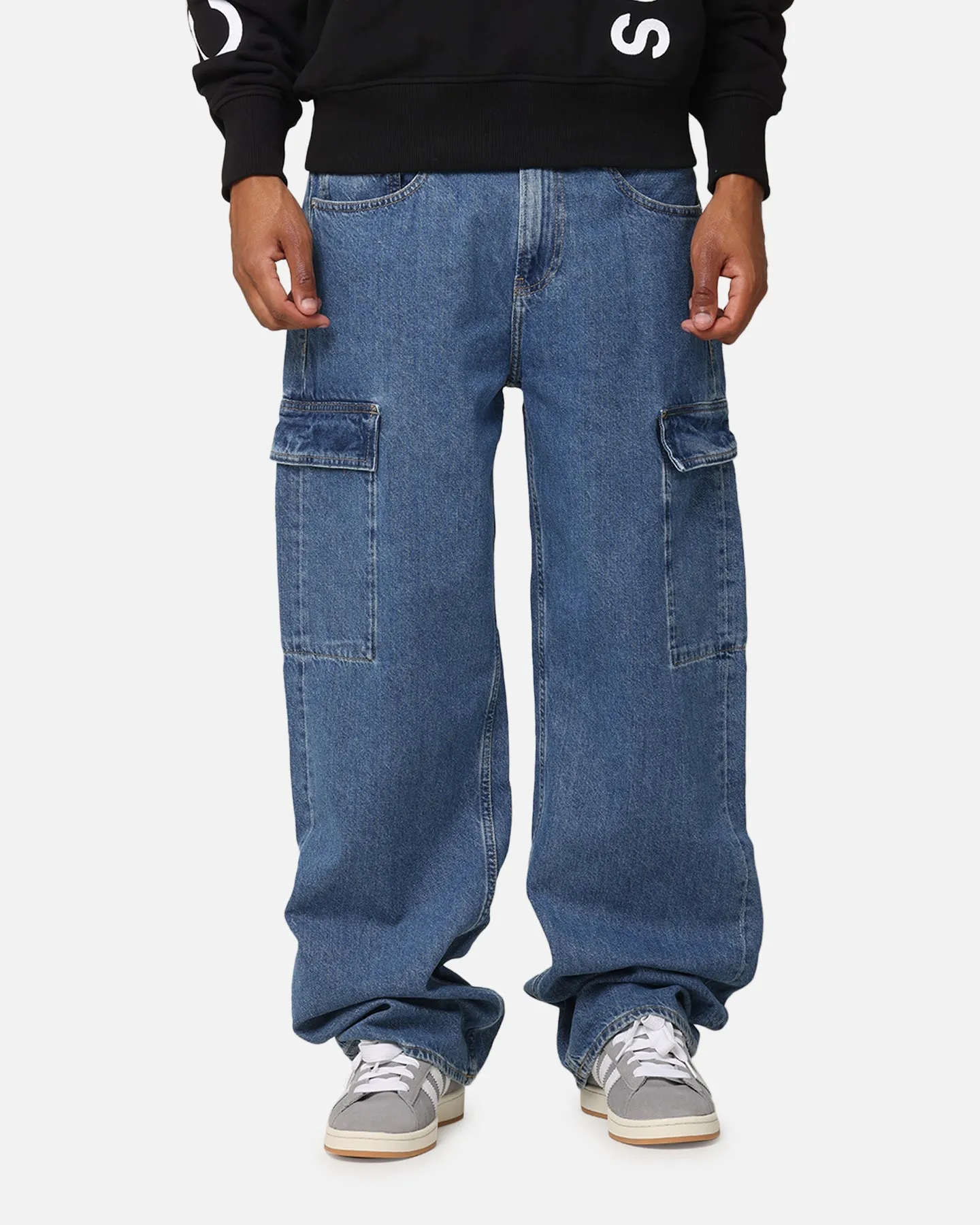 Calvin Klein 90's Loose Cargo Jeans Stone Mid Blue