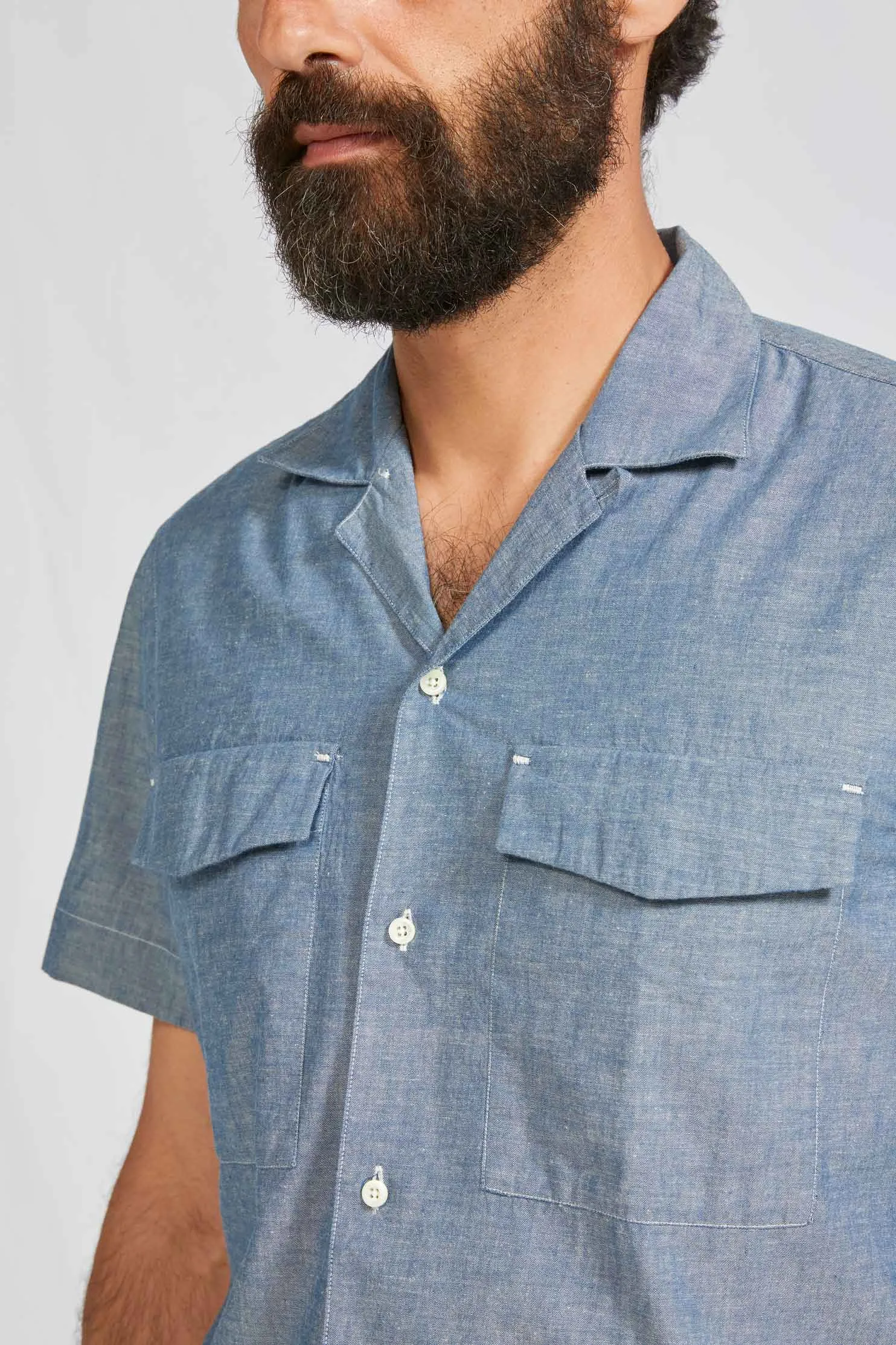 CAMP COLLAR selvedge chambray 1107