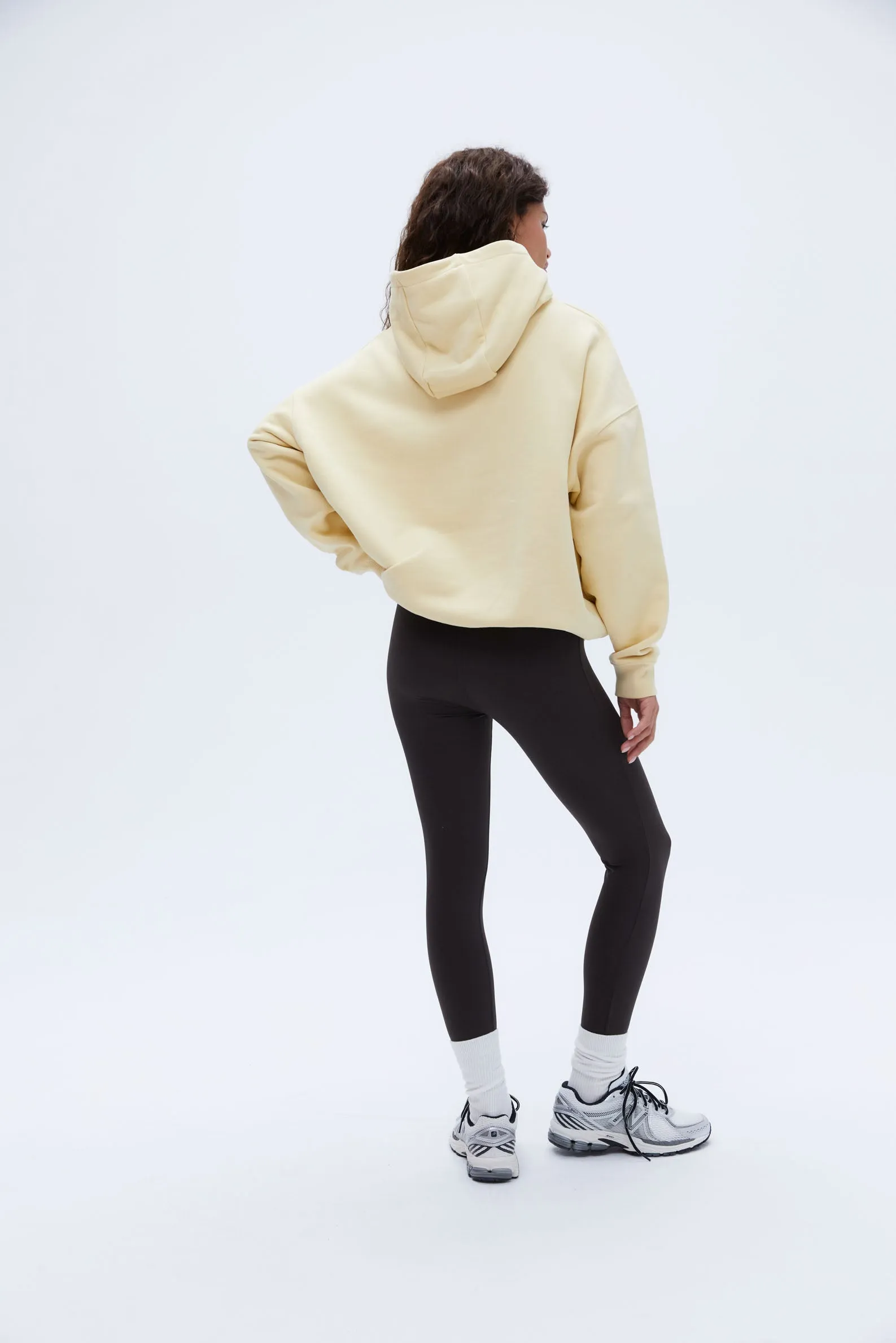 Campus Oversized Hoodie - Butter Yellow