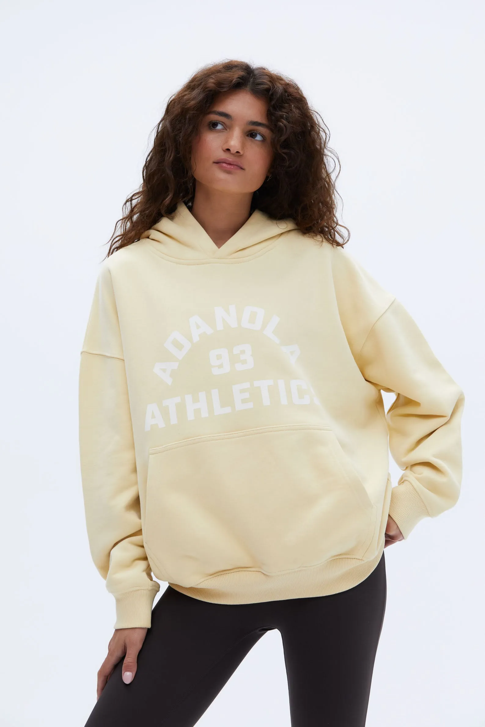 Campus Oversized Hoodie - Butter Yellow