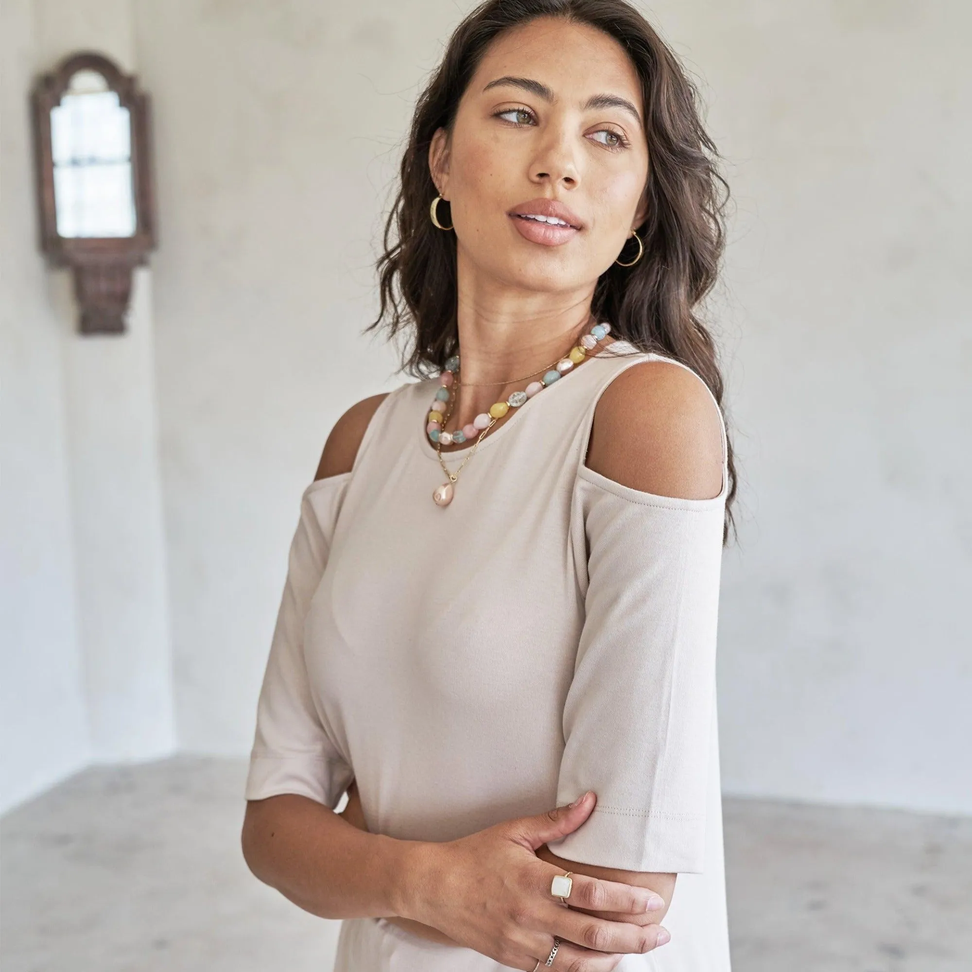 Caspian Cold-Shoulder Tunic/Dress