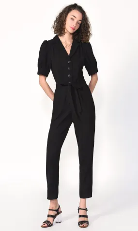 Charlotte Puff Sleeve Crepe Jumpsuit