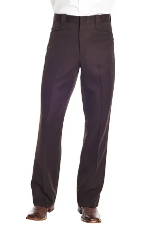 Circle S Mens Brown Polyester Ranch Dress Pants