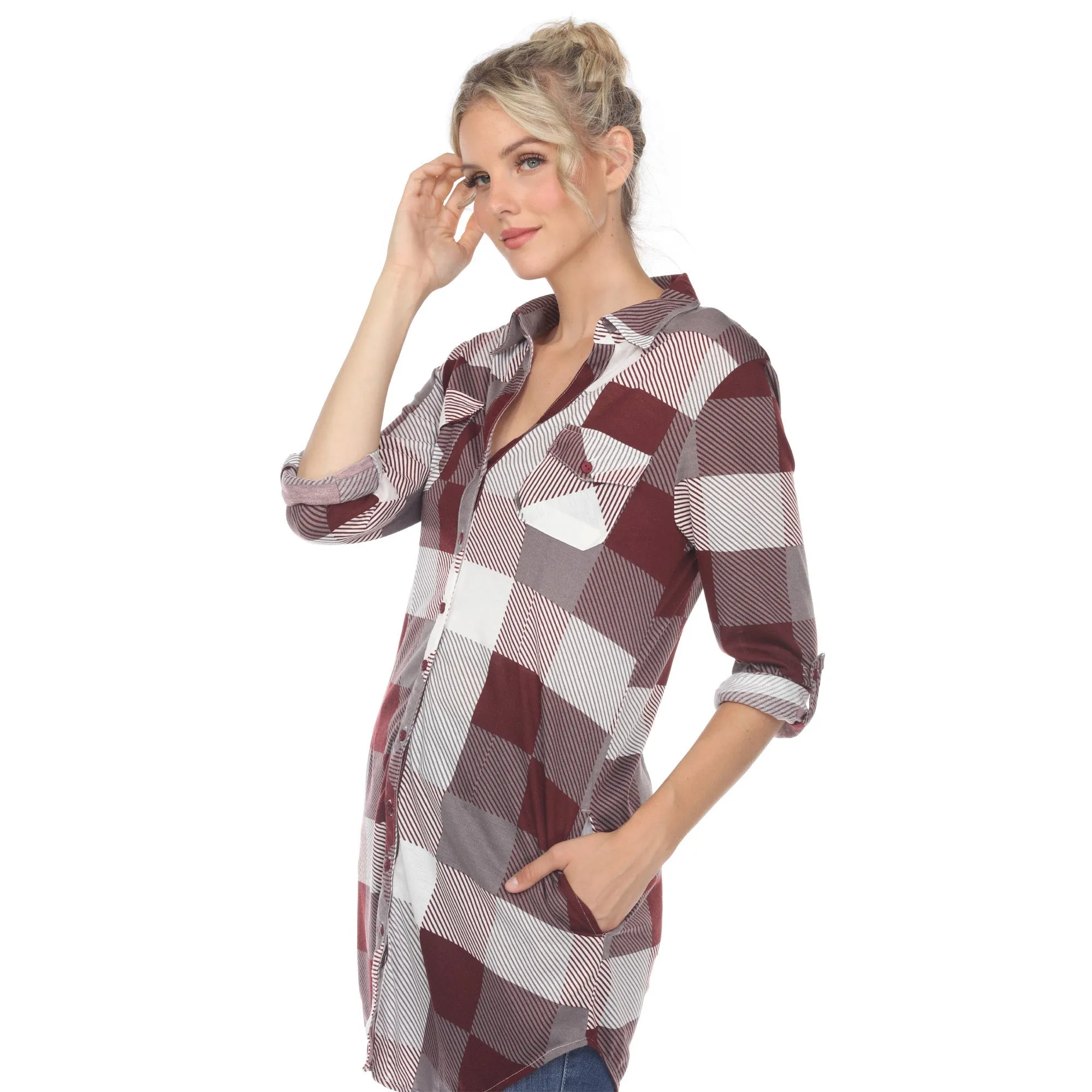 Classic Plaid Tunic Shirt