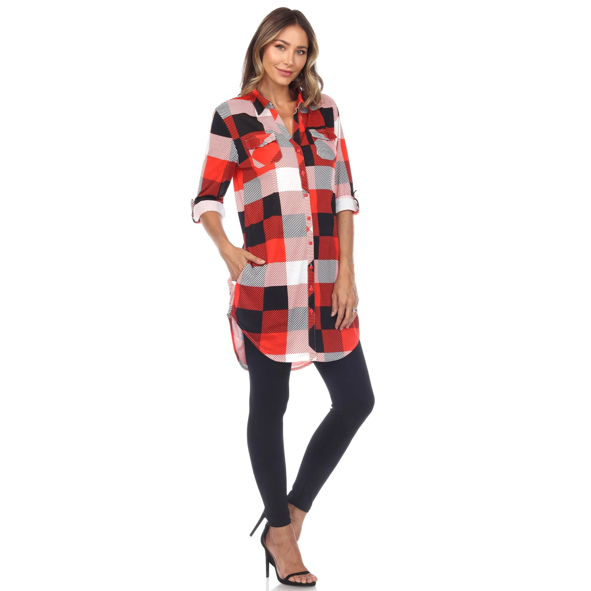 Classic Plaid Tunic Shirt