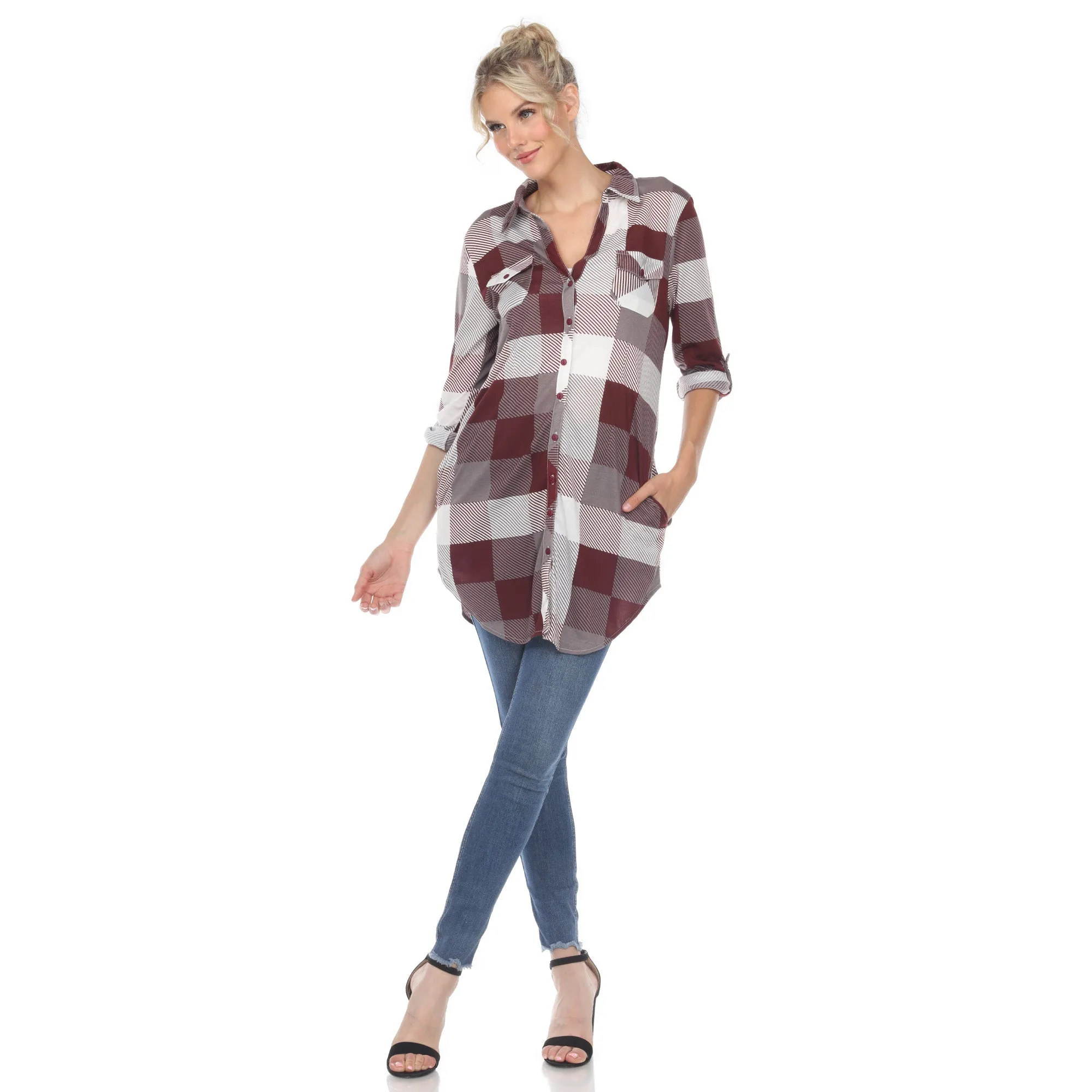 Classic Plaid Tunic Shirt