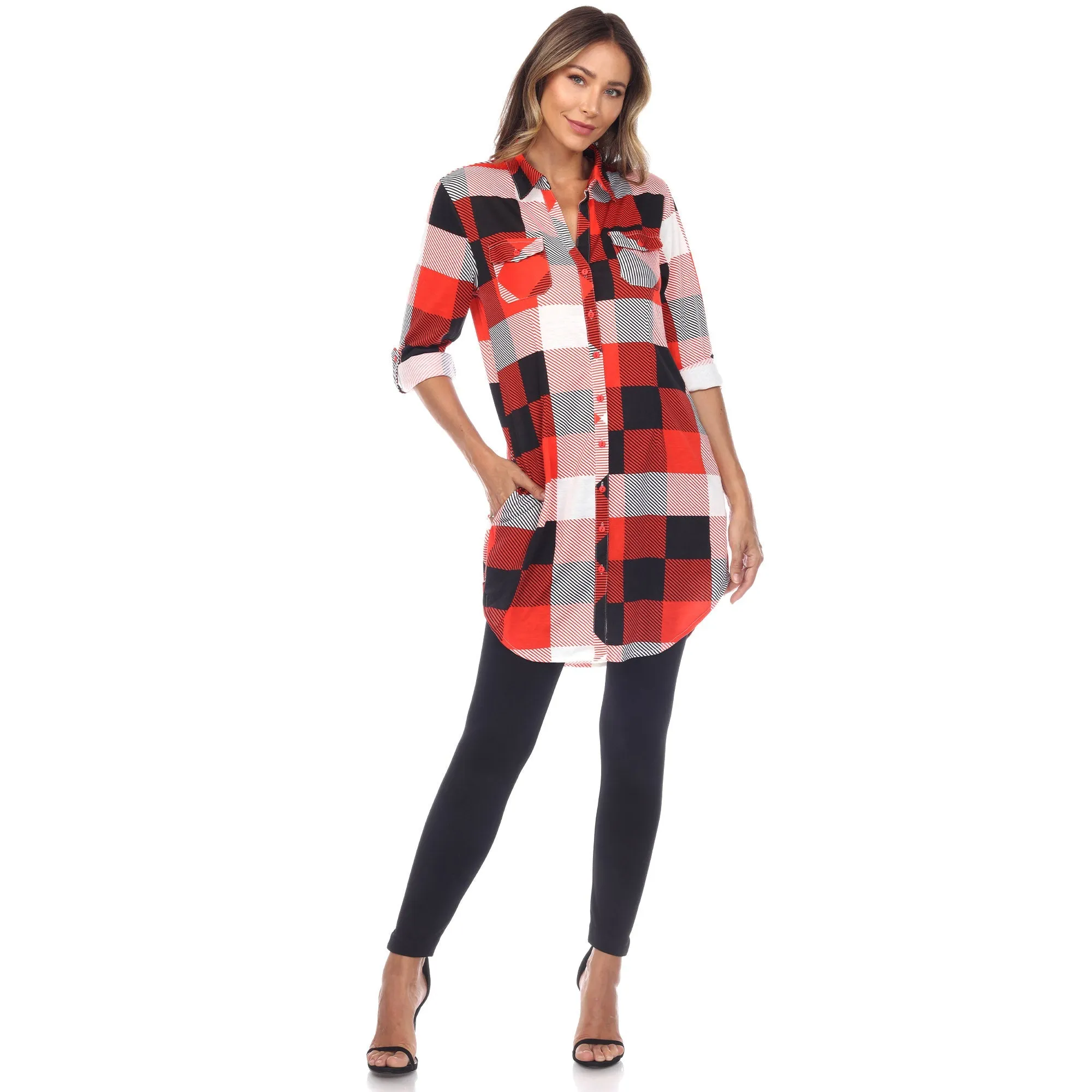 Classic Plaid Tunic Shirt