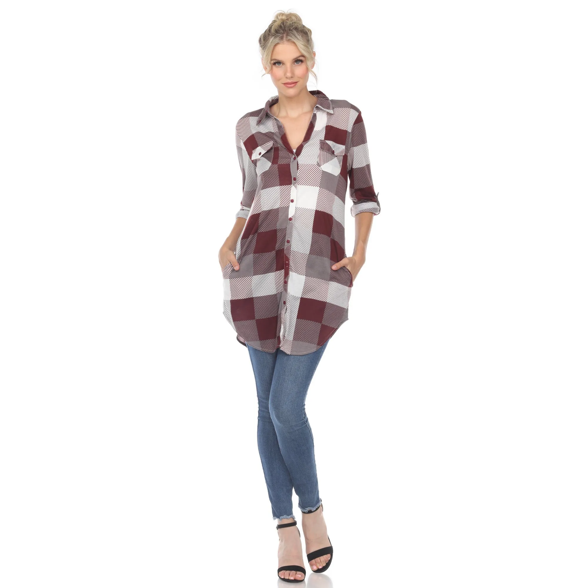 Classic Plaid Tunic Shirt