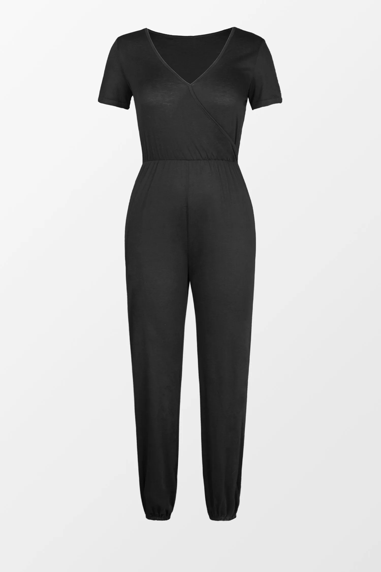 Danica V-neck Maxi Short Sleeve Jumpsuit