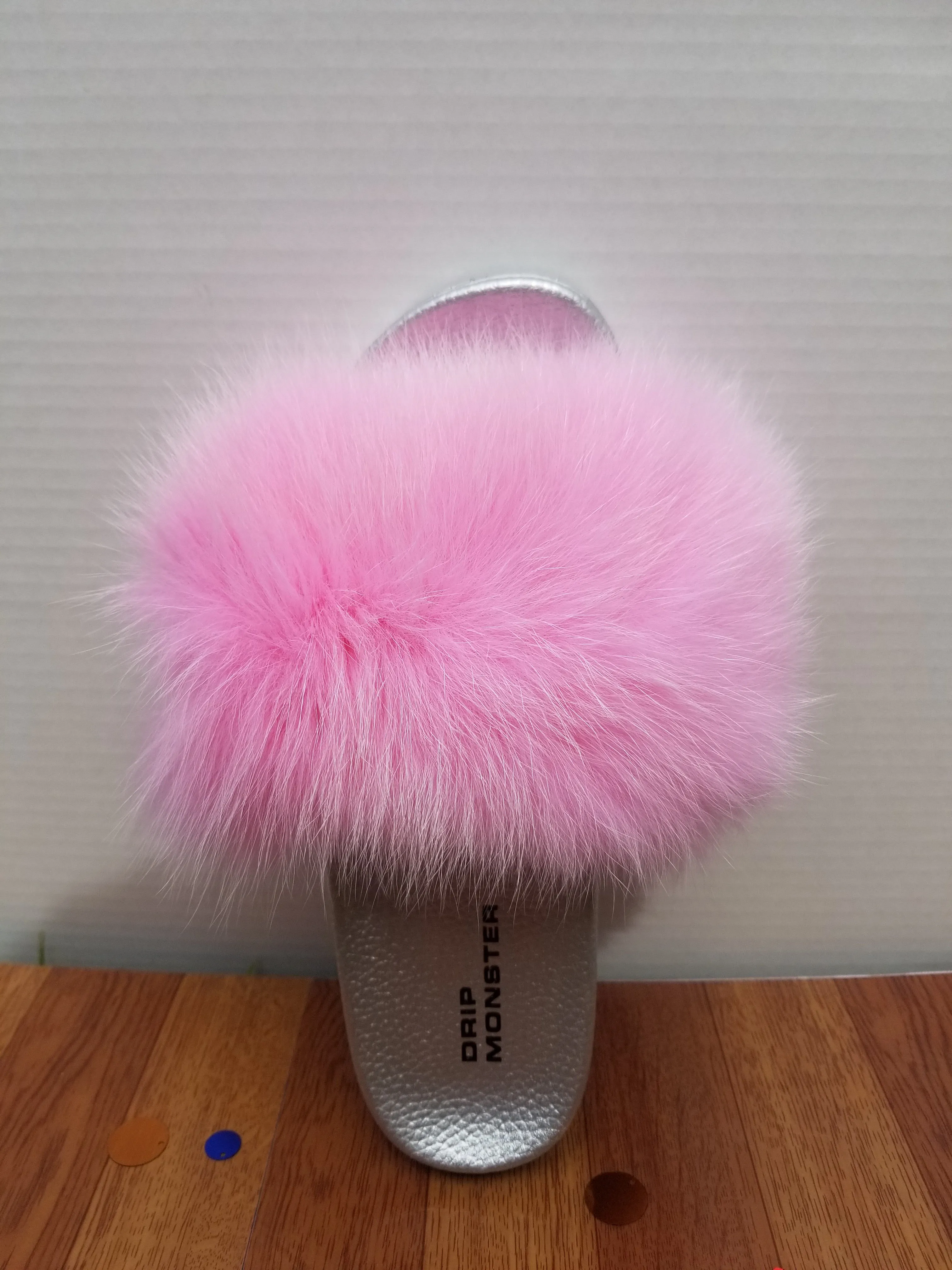 Darling "Pretty N Pink" Women Fluffy Fur Slippers