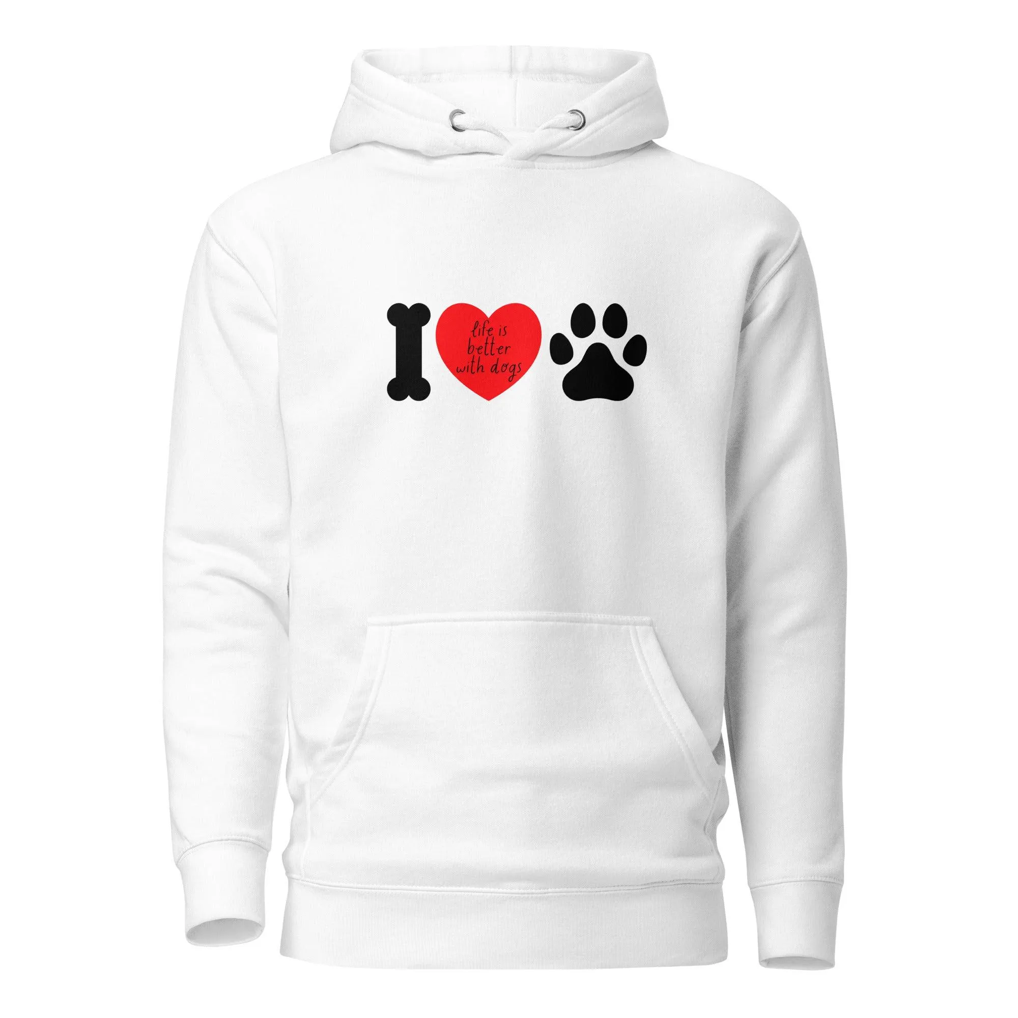 Dog Lover Premium Cotton Hoodie, Life Is Better With Dogs