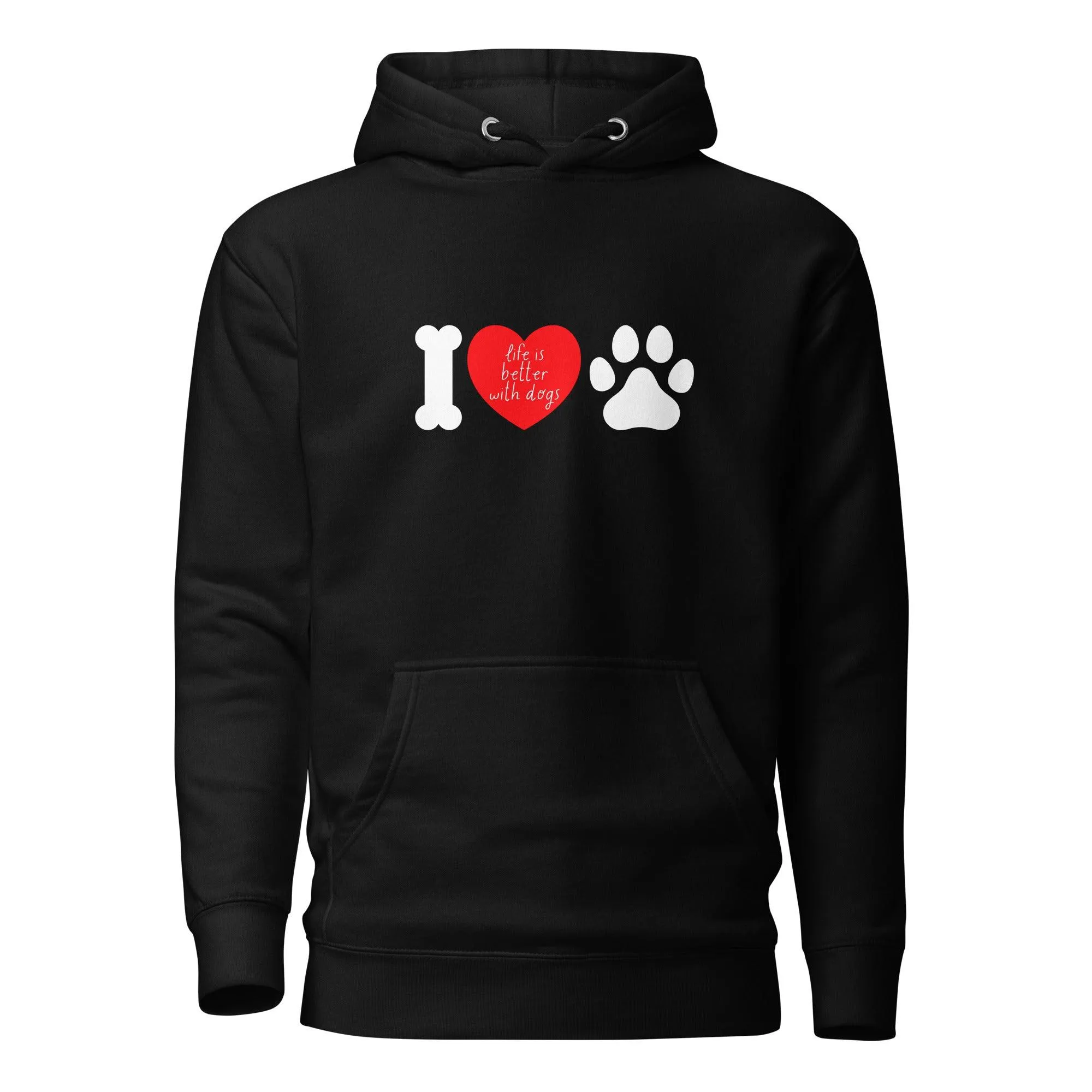 Dog Lover Premium Cotton Hoodie, Life Is Better With Dogs