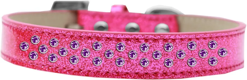 Dog, Puppy & Pet Ice Cream  Collar,  "Purple Crystal Rimsets Sprinkles"