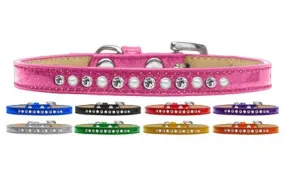 Dog, Puppy and Pet Ice Cream Collar, "Pearl & Clear Crystal Rimsets"