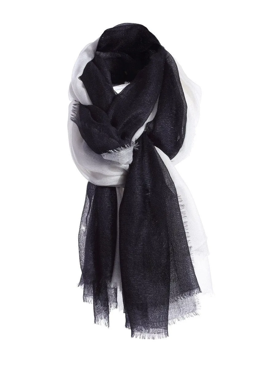 Double layer cashmere scarf