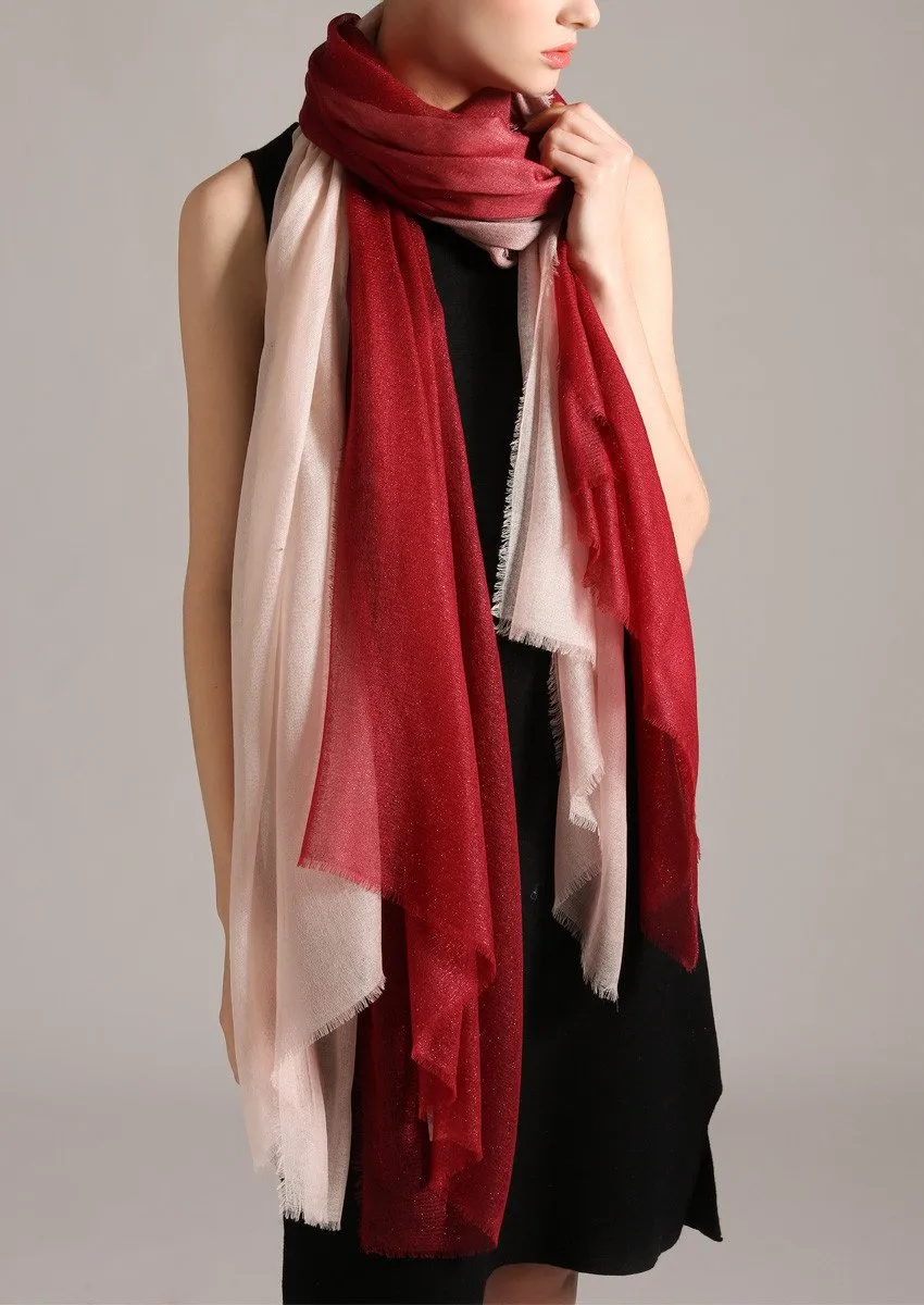 Double layer cashmere scarf