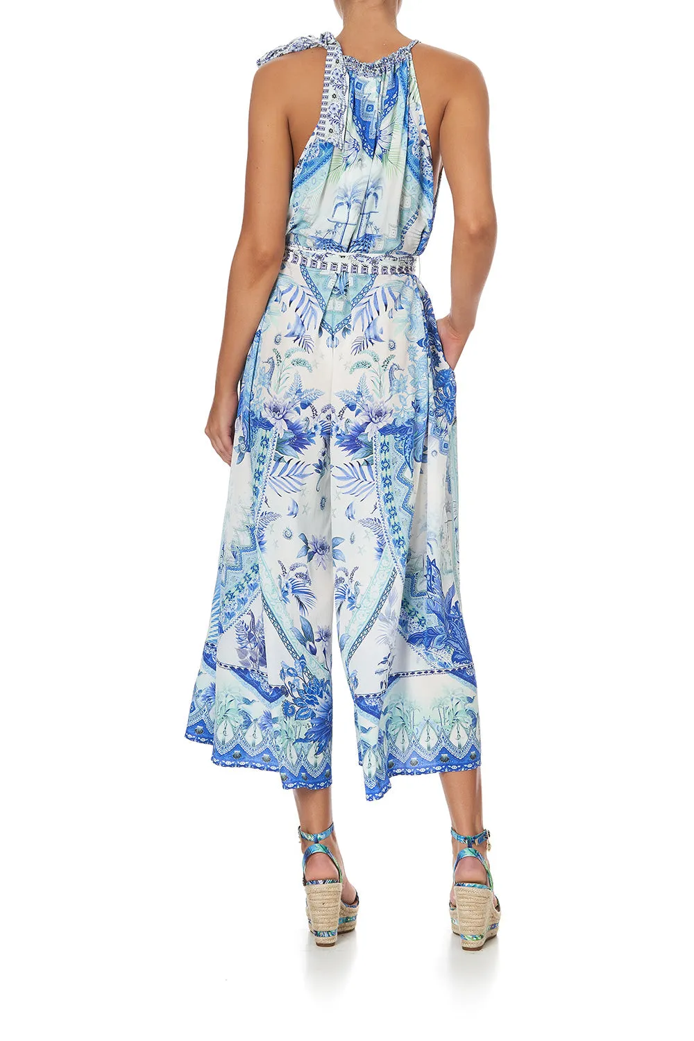 DRAWSTRING NECK JUMPSUIT CALI DREAMING