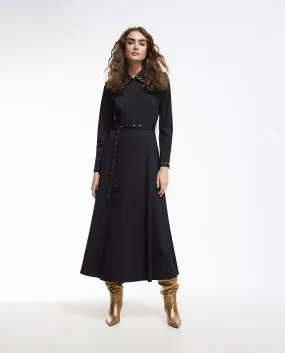 Dress with eyelets