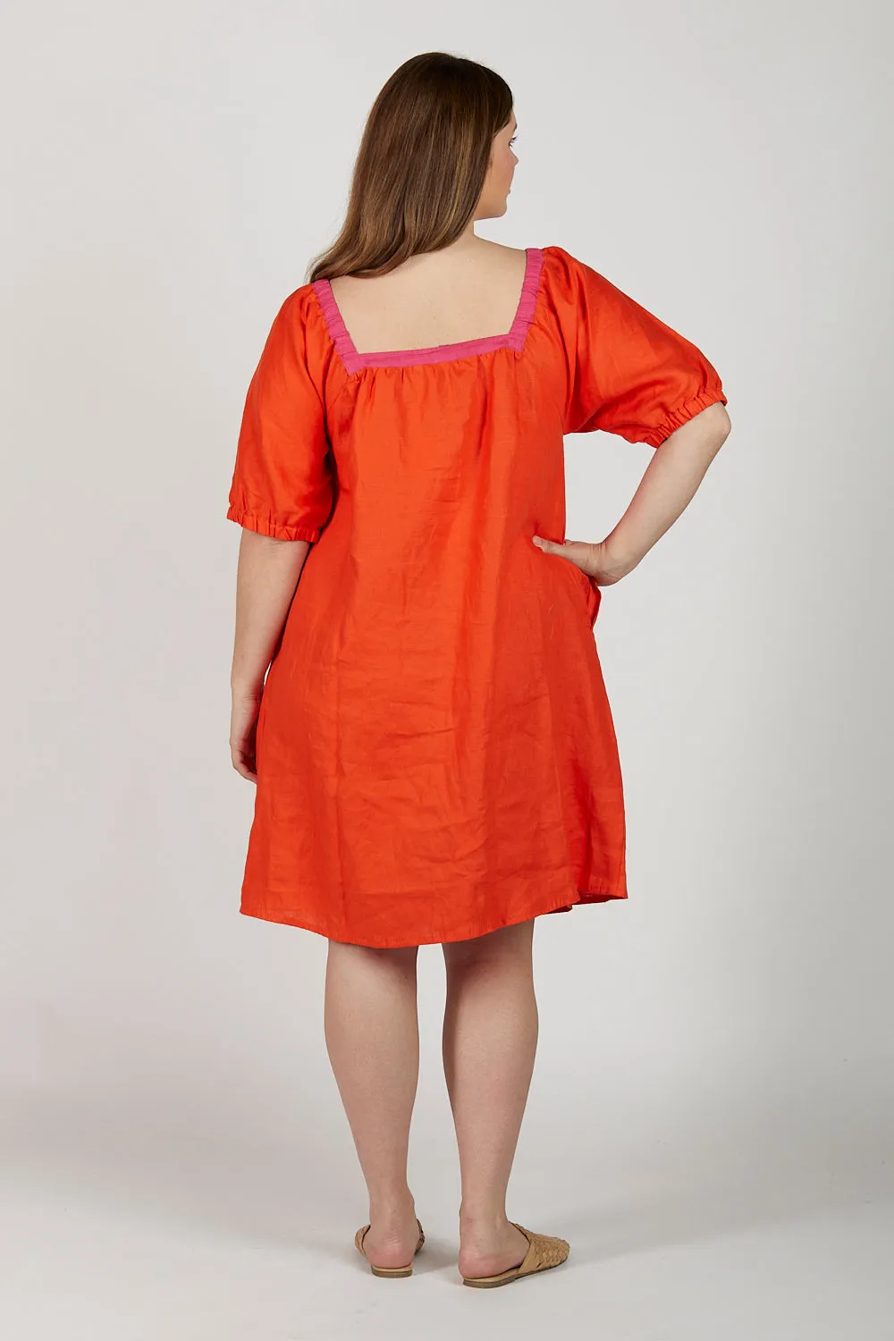 Elle Linen Tunic Dress in Sunburst