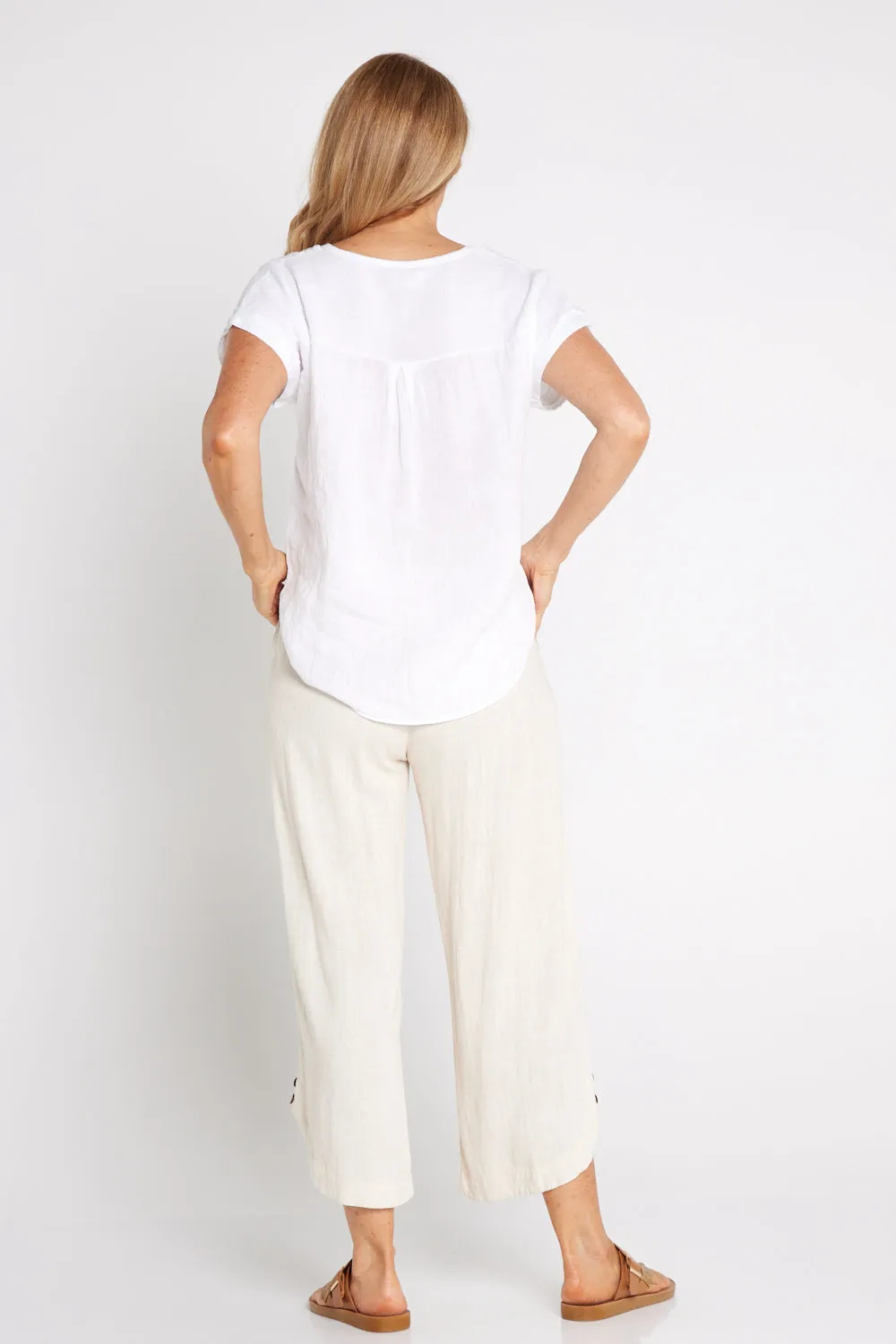 Felicity Linen Pants - Beige