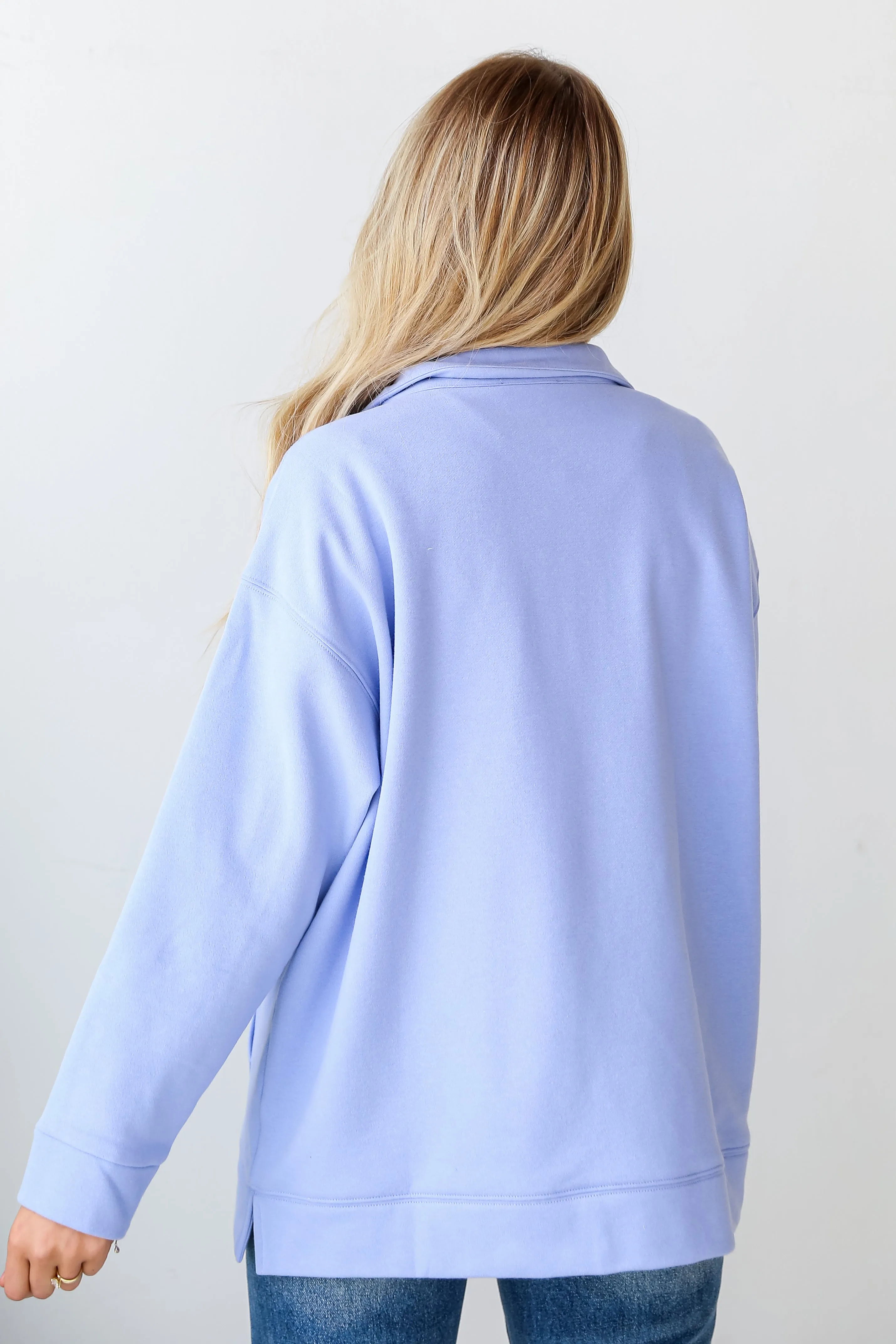 FINAL SALE - Love To Chill Oversized Fleece Quarter Zip Pullover