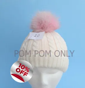 FOX FUR POMPOM! Pink Pom-Pom, Fox Pom Pom, Real Fur Pom Pom, Genuine Fur, Pom Pom for Winter Hat, Pom Pom for Women Hat, for Knitted hats