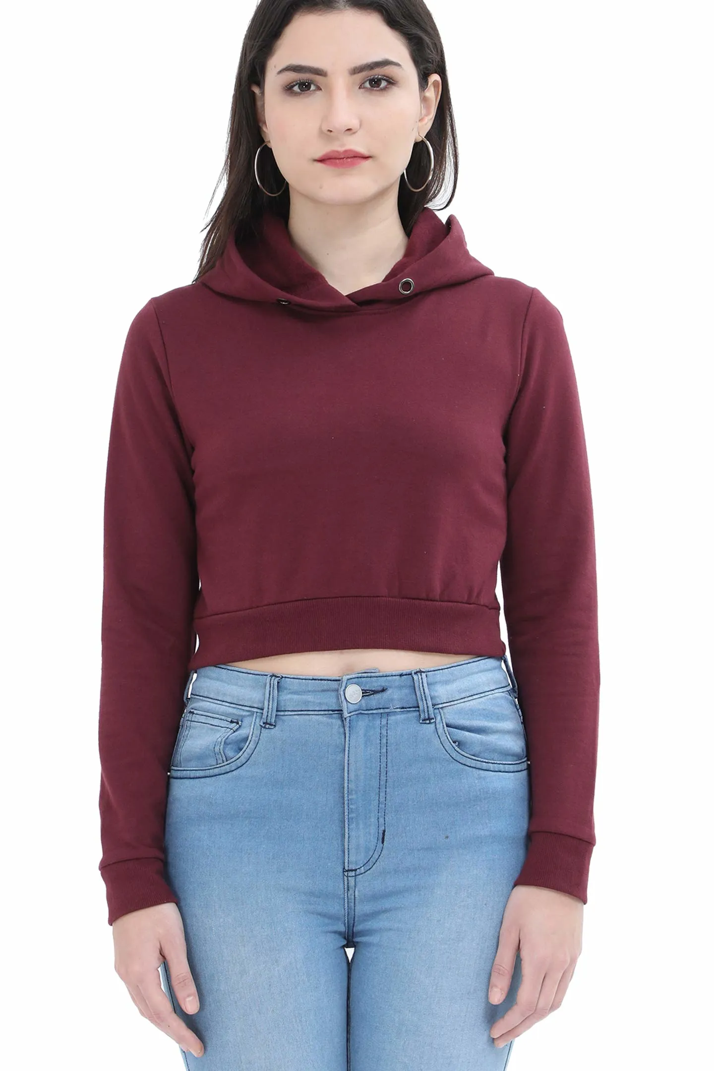 GOOD VIBES Female Crop Hoodies