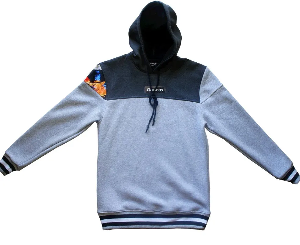 Grey & Black - Butterfly Hoodie