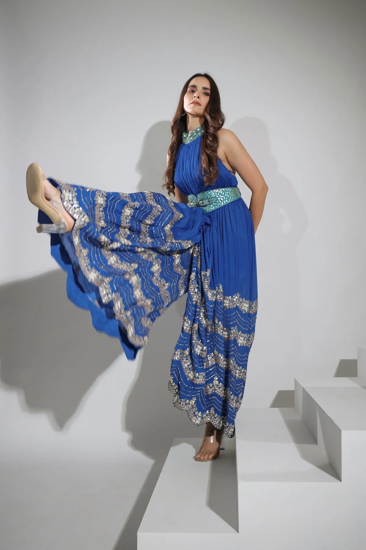 Haseena jumpsuit in cobalt blue