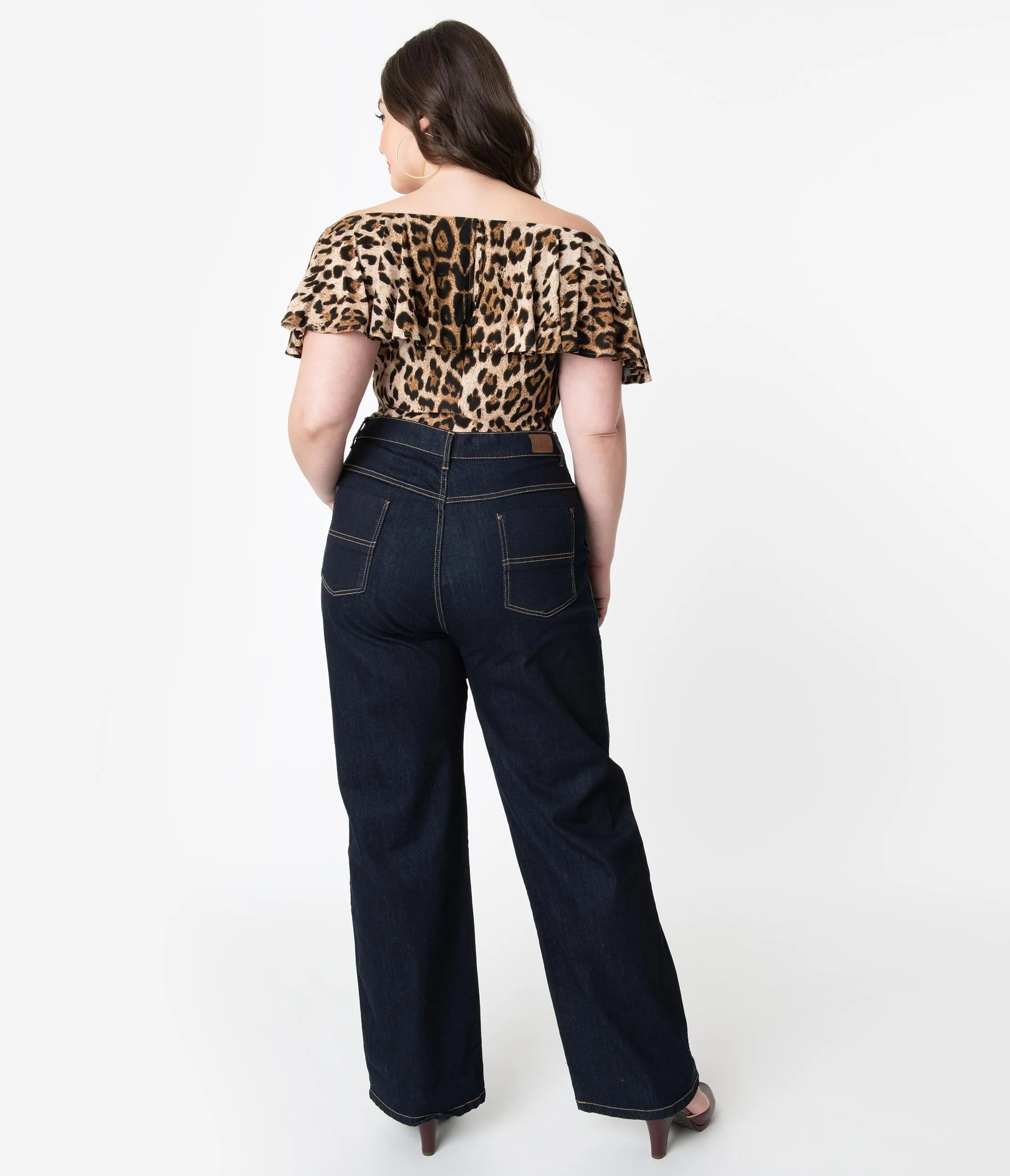 Hell Bunny Plus Size Dark Denim Blue Weston Jeans