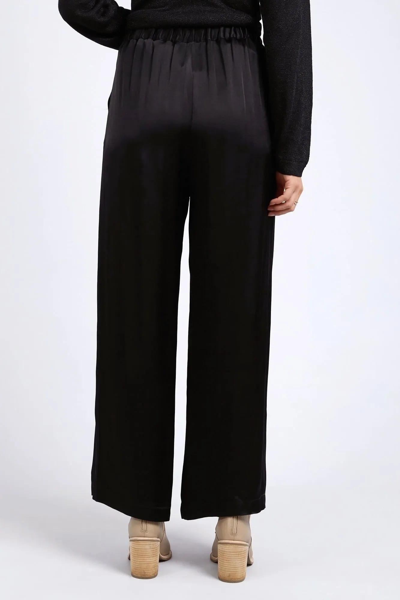 Huntleigh Black Satin Pant