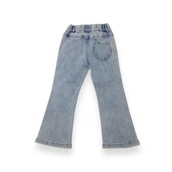 Iridescent Accent Flare Jeans