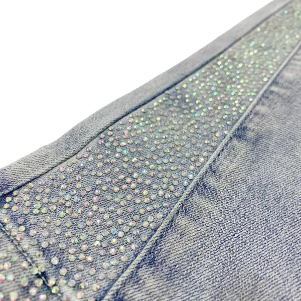 Iridescent Accent Flare Jeans