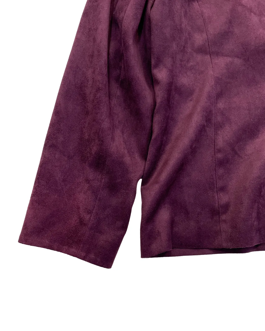 Jacques Vert Burgundy Faux Fur Collar Jacket