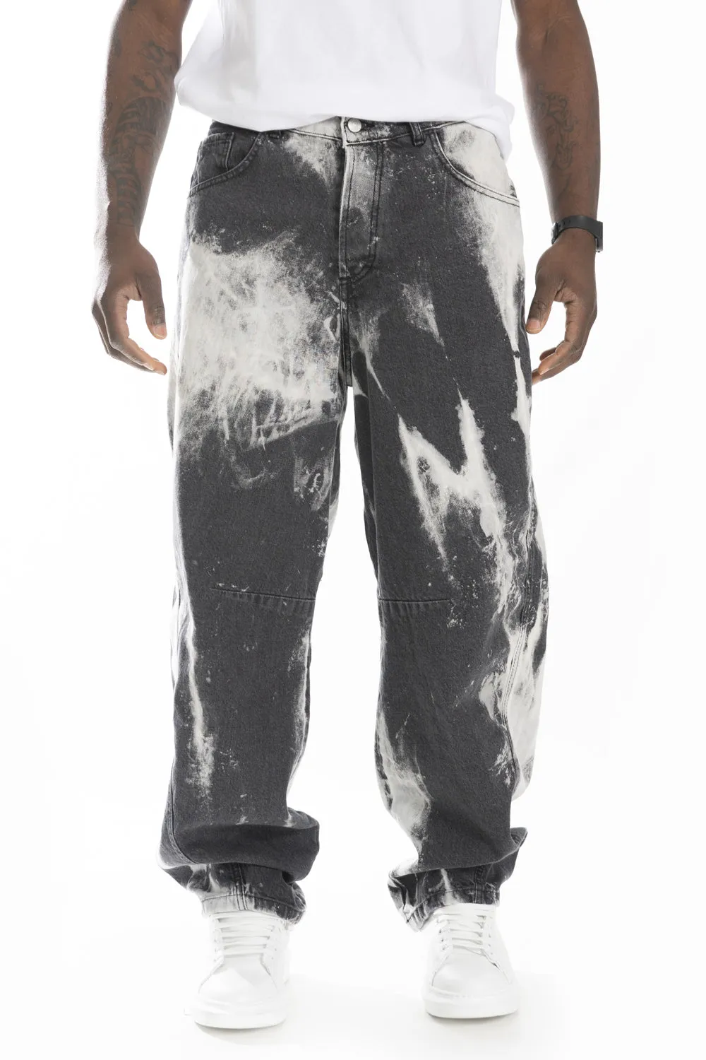 Jeans Uomo Baggy Sfumature Fondo Largo Art. Js448