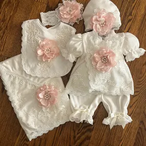 Katie Rose Kim Ivory Layette Set