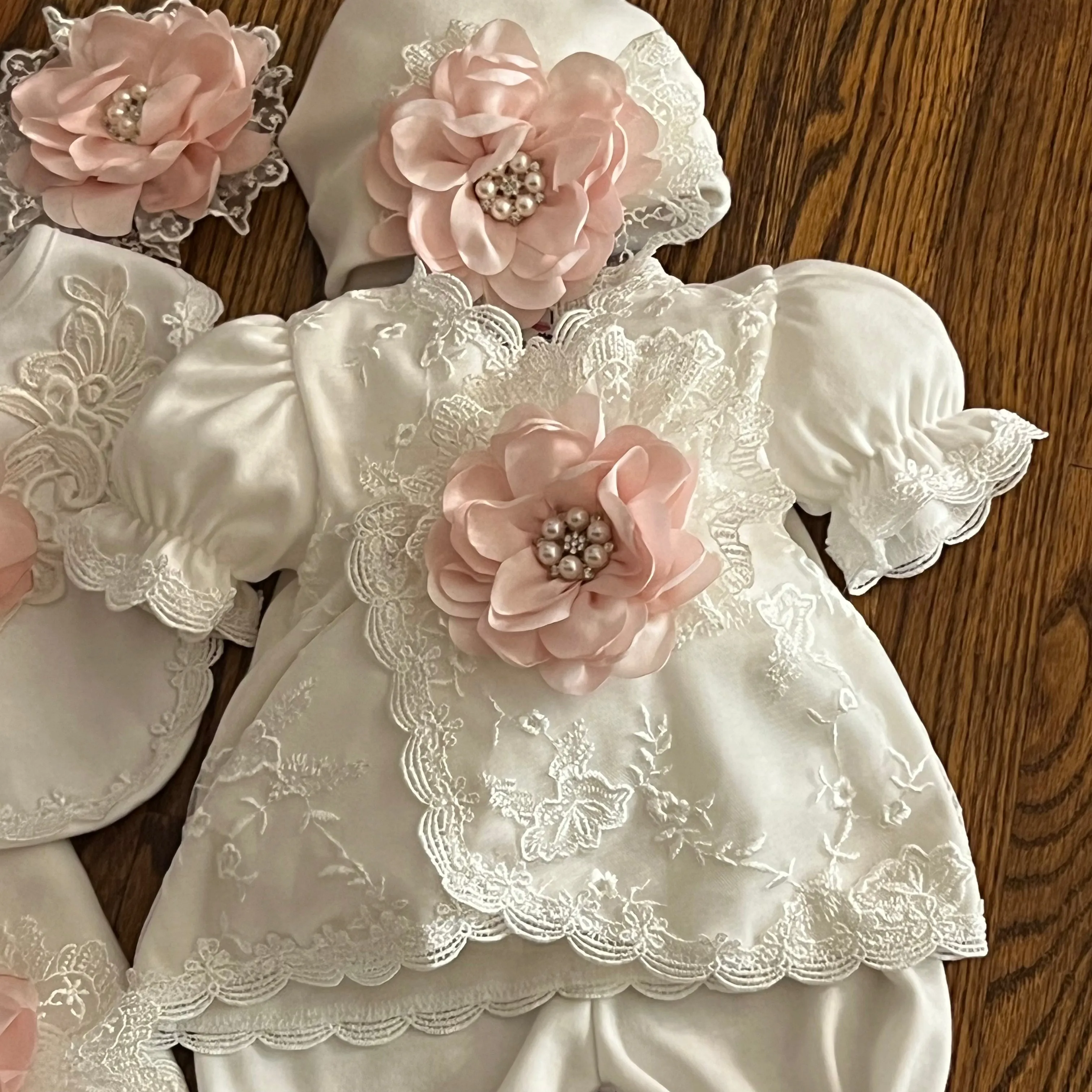 Katie Rose Kim Ivory Layette Set