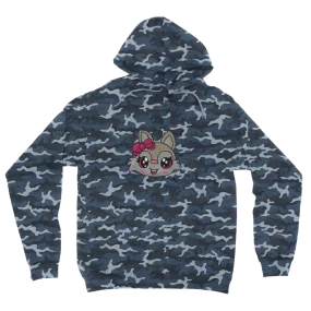 Kitty Face Camouflage Adult Hoodie