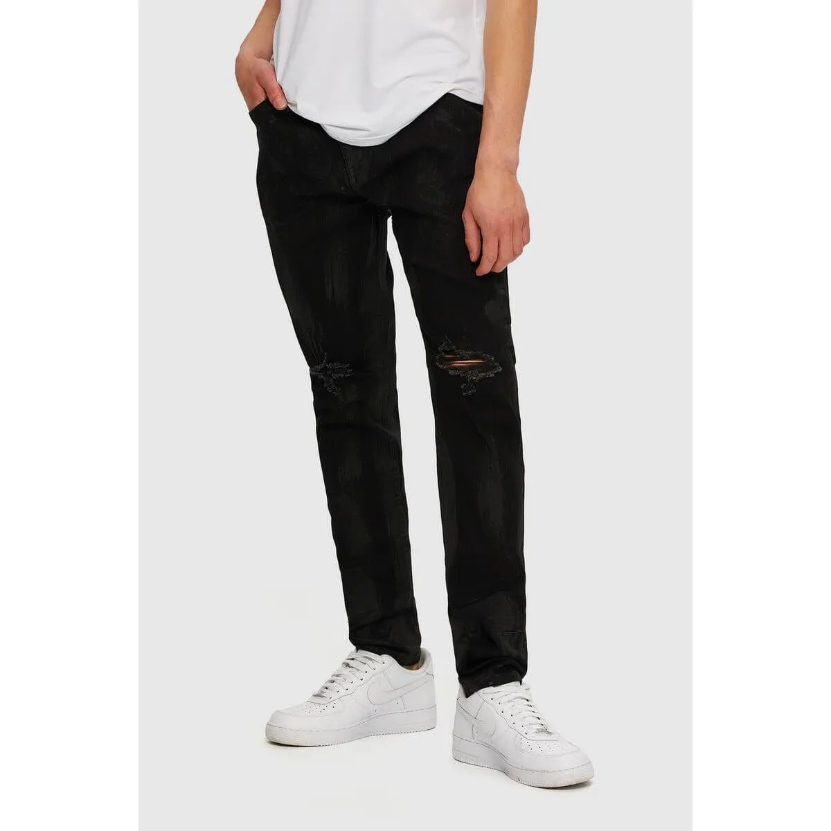 Kuwalla Tapered Skinny Black Denim